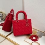 Dior Medium Lady Dior Bag Red Ultramatte Calfskin - Bag - Image 2