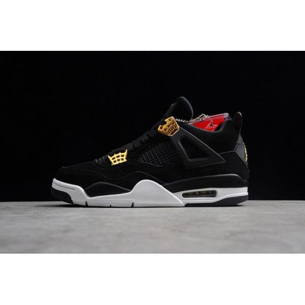 8B1052DB-025E-F2D0-BA18-8287498A0373 Air Jordan 4 Royalty Black/Metallic Gol - Shoes - Image 1