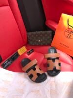 Hermes Chypre Sandal Leather Sandals Slippers - Shoes - Image 4