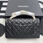 Chanel Classic Flag Bag Jumbo Classic Double Flap Bag Black Caviar Gold Hardware - Bag - Image 7
