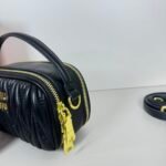 Miu Miu Logo Patch Zipped Clutch Bag - Image 5