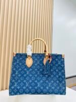 LOUIS VUITTON LV Monogram Jacquard Denim Onthego MM Blue - Bag - Image 3