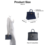 Hermes Birkin Togo Retourne Bag Golden-Midnight Blue Bag - Image 4