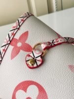 Louis Vuitton Neverfull MM Shopping Bag - Red and White Bag - Image 7