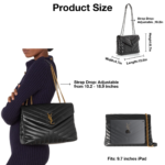 SAINT LAURENT Loulou medium quilted leather shoulder bag black - Bag - Image 3