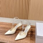 JIMMY CHOO White with Crystal Embellishmen Pumps- Shoes - Image 2