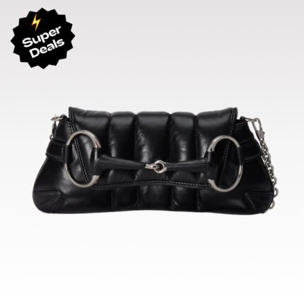 Gucci Horsebit Chain Small Shoulder Bag Black - Bag