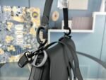 Dior Black Saddle Bag - Image 9