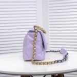 Chanel Calfskin Quilted Chanel 19 Flap Light Purple -Golden - Bag - Image 5