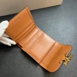 Celine Arcadia Tri-Fold Black Leather Wallet- Brown Leather Wallet - Image 6