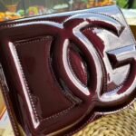 [TOP] Dolce & Gabbana Patent Leather Crossbody Bag - Burgundy Bag - Image 6