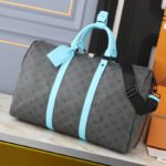 Louis Vuitton LV Keepall Travel Bag Multi Sizes Blue Grey- Bag