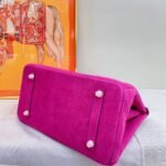 Hermes Birkin Bag Doblis Bag Golden Hardware-Magenta Bag - Image 9