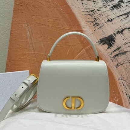 Dior Medium 30 Montaigne Avenue Top Handle Bag-White - Bag