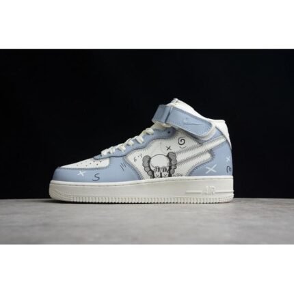 Kaws x Nike Air Force 1 07 Mid White Blue Black CW230 - Shoes