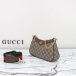 Gucci Ophidia Collection Small Handbag with Extra Strap - Beige And Dark Brown Bag - Image 7