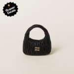 Miu Miu Wander matelassé nappa leather hobo bag handbag - Bag