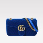 Gucci GG Marmont Velvet Collection - Blue Bag