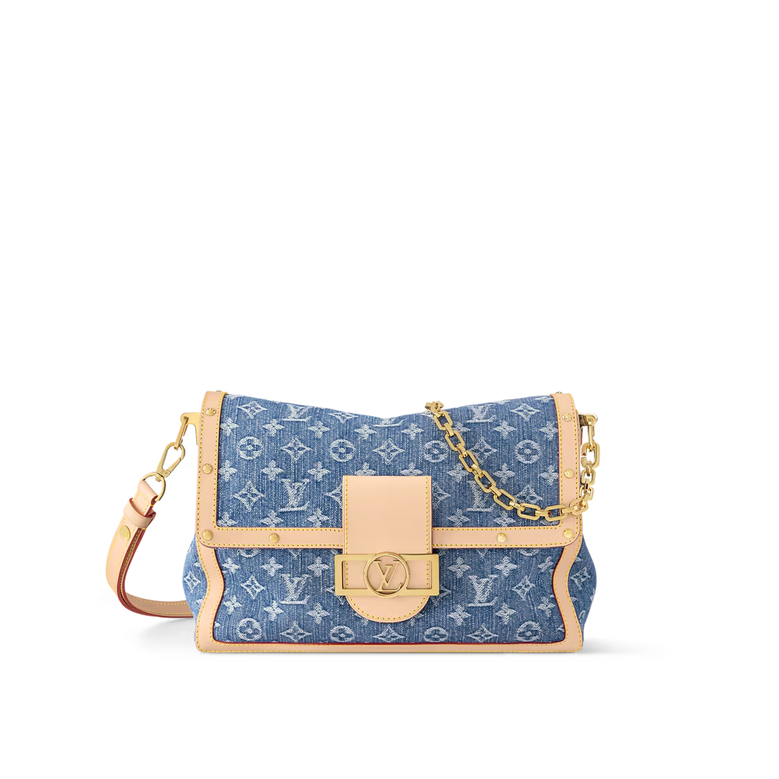 939a5b4e1eb89a1d60ac24ff764b7635 Louis Vuitton Dauphine Soft GM Monogram denim - Denim Blue - Image 1