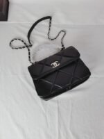Chanel Top Handle Flap Bag Lambskin - Black - Image 3