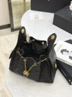 [TOP]CHANEL 25 Small Handbag Grained Calfskin & Gold-Tone Metal Black -Bag - Image 12