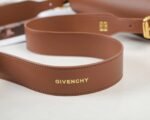 Givenchy New Shiny Grained Cowhide Leather Medium Crossbody Bag - Brown Bag - Image 8