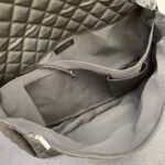 CHANEL 17C Large Airport Bag Maxi Black Silver - Image 9