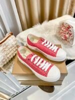 Burberry New Listing Temperament White Shoes - Red Shoes - Image 2