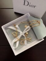 [TOP] CHRISTIAN DIOR Crystal Dior evolution Necklace Gold - Image 6
