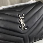 SAINT LAURENT Loulou Small Quilted Leather Shoulder Bag Black - Bag - Image 3