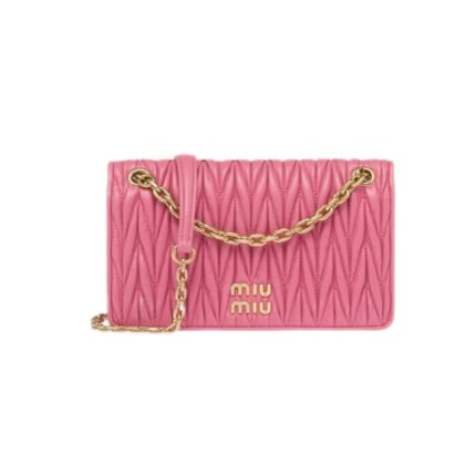 Miu Miu Matelassé nappa leather mini bag Rose - Bag