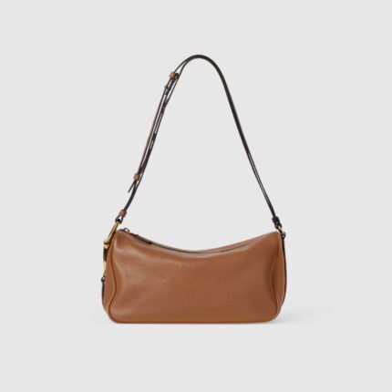 Gucci Half Horsebit Shoulder Brown soft grainy leather Bag