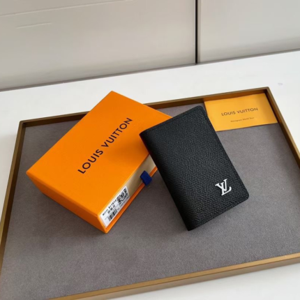 Louis Vuitton Pocket Organizer Taiga Leather Wallet