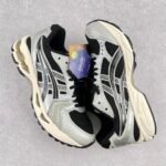 Asics Athletic Casual Breathable Professional Running Shoes - Gray Black - Image 2