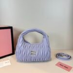 Miu Miu Wander matelassé nappa leather hobo bag handbag - Bag - Image 3