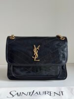 Saint Laurent YSL NIKI MEDIUM IN VINTAGE LEATHER Black - Bag - Image 2