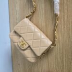 Chanel New 24K Small Underarm Bag - Khaki Bag - Image 5