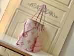 Louis Vuitton Neverfull MM Shopping Bag - Red and White Bag - Image 3