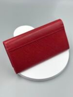 Louis Vuitton Red Epi Leather Twist Wallet - Silver - Image 4