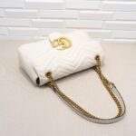 Gucci GG Marmont Small Shoulder Bag in white leather - Bag - Image 5