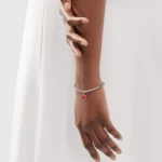 Tiffany Red Heart Tag Bead Bracelet - Image 2