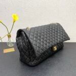 CHANEL 17C Large Airport Bag Maxi Black Gold - Image 3