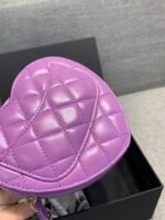 CHANEL Lambskin Heart Bag Purple -Bag - Image 5