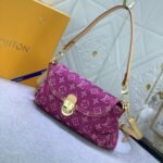 LOUIS VUITTON LV Monogram Vintage Pink Denim Shoulder Handbag - Image 2