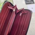 Chanel Caviar Chevron Quilted Wallet -Fishseed Pattern Silver Wallet - Image 6