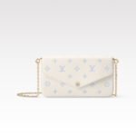 Louis Vuitton LV Félicie Pochette  Milky White/Blue Crossbody Bag