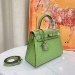 Hermes Kelly Haze Dark Green Silver Hardware - Bag - Image 4