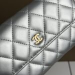 Chanel Counterfeit Caviar Leather Wallet-Silver Wallet - Image 2