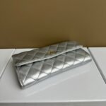 Chanel Counterfeit Caviar Leather Wallet-Silver Wallet - Image 4