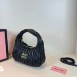 Miu Miu Wander matelassé nappa leather hobo bag handbag - Bag - Image 2